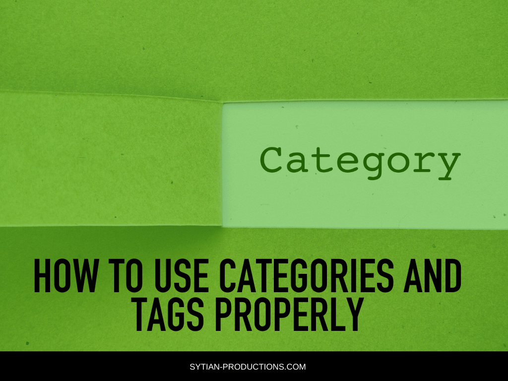 How to Use Categories and Tags Properly